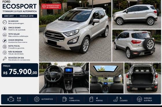 FORD ECOSPORT 2.0 DIRECT FLEX TITANIUM AUTOMÁTICO FORD ECOSPORT 2.0 DIRECT FLEX TITANIUM AUTOMÁTICO